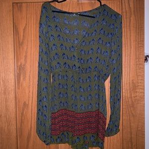 EARTHBOUND long-sleeve elephant romper